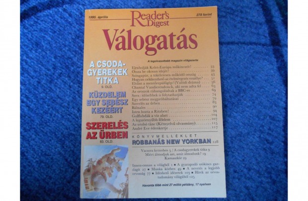 Reader's Digest magazin 1995 prilis