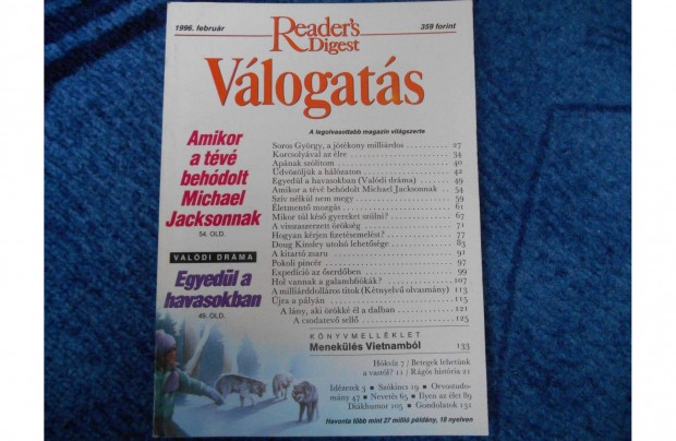 Reader's Digest magazin 1996 februr