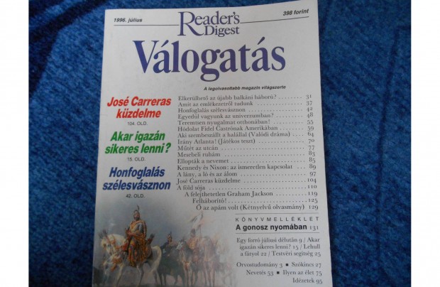 Reader's Digest magazin 1996 jlius