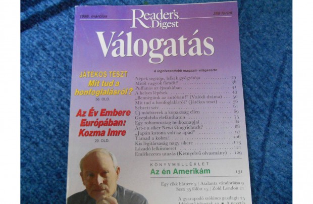 Reader's Digest magazin 1996 mrcius