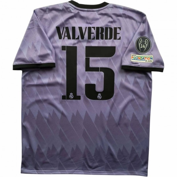 Real Madrid 2022-23 Adidas Federico Valverde *j* foci mez XL-es