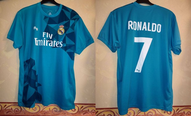 Real Madrid Cristiano Ronaldo 2017-18 szurkoli kk mez (XL)