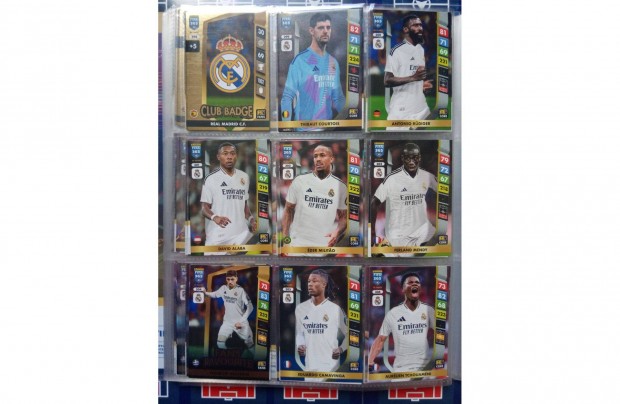 Real Madrid Teljes sor Panini Fifa 365 2025 krtya