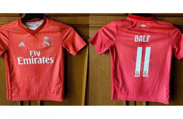 Real Madrid - Gareth Bale pink eredeti adidas gyerek mez (140)