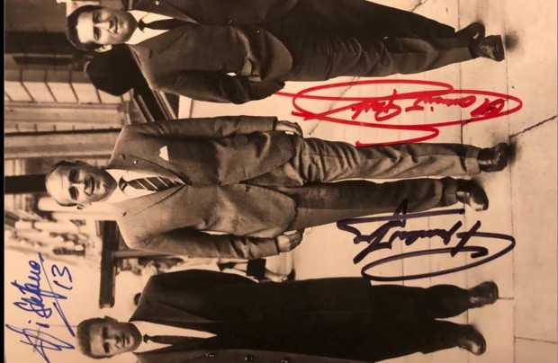 Real Madrid,, Puskas Ferenc, Di Stefano, Gento,,dedikalt, alairt foto