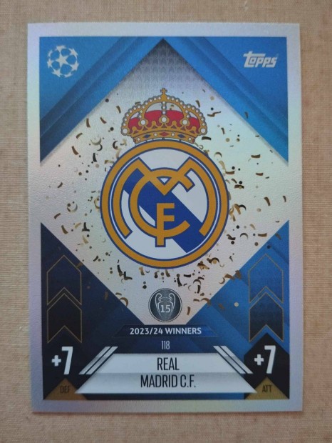 Real Madrid cmer / logo Match Attax Bajnokok Ligja 2024/25 krtya