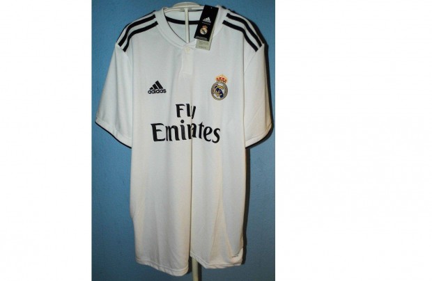 Real Madrid eredeti adidas 2018-2019 fehr-fekete mez (XL)