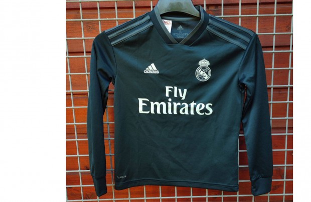 Real Madrid eredeti adidas hosszú ujjú sötétszürke gyerek mez (S,140)