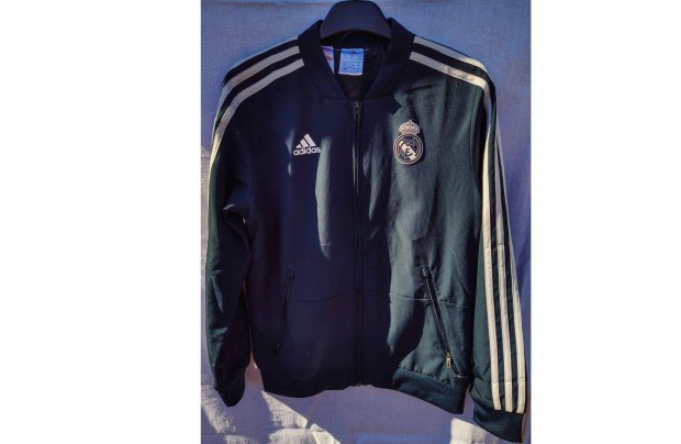 Real Madrid eredeti adidas szürke cipzáras gyerek pulóver (M, 152)