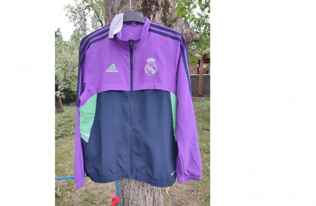 Real Madrid lila kék eredeti adidas cipzáras felső (XL, 176)