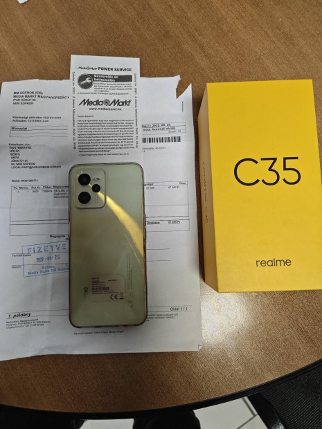 Realme C35 j llapot, krtyafggetlen mobiltelefon elad.