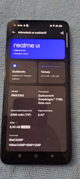 Realme GT Master 5G 256GB 8GB RAM Dual