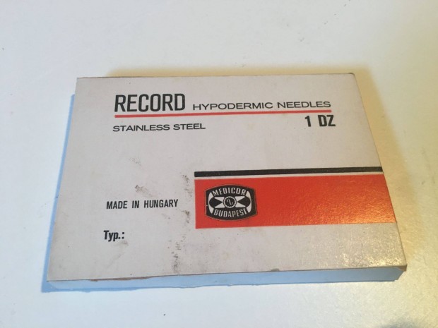 Record hypodermic needles - antik orvosi eszkz