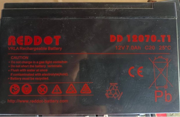 Reddot DD 12070.T1 12v 7Ah sznetmentes akkumltor elad