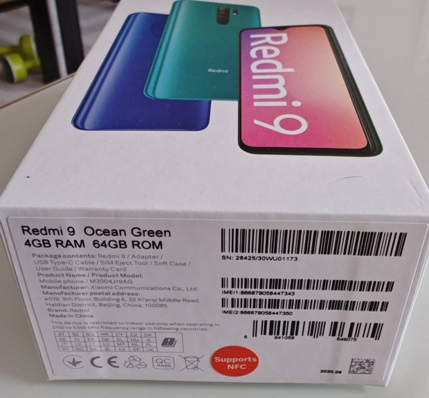 Redmi9 androidos, dual sim-es okostelefon 64 GB