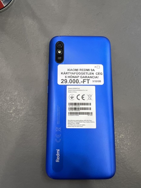 Redmi 9A Dual Sim 32 GB, 12 h garancia