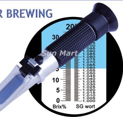 Refractometer 0-32 Brix, 1000-1120 gravity  ( 363 )