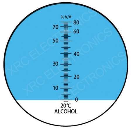 Refractometer 0-80 V/V % alkohol  (200)