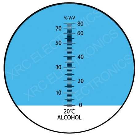 Refractometer 0-80 V/V % alkohol (200)