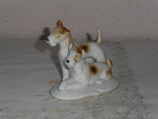 Rgebbi Nmet porceln kutya figura, nipp