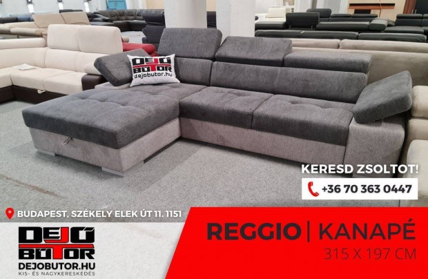 Reggio L sarok kanap� b�tor �l�garnit�ra grey 315x195 cm �gyazhat�