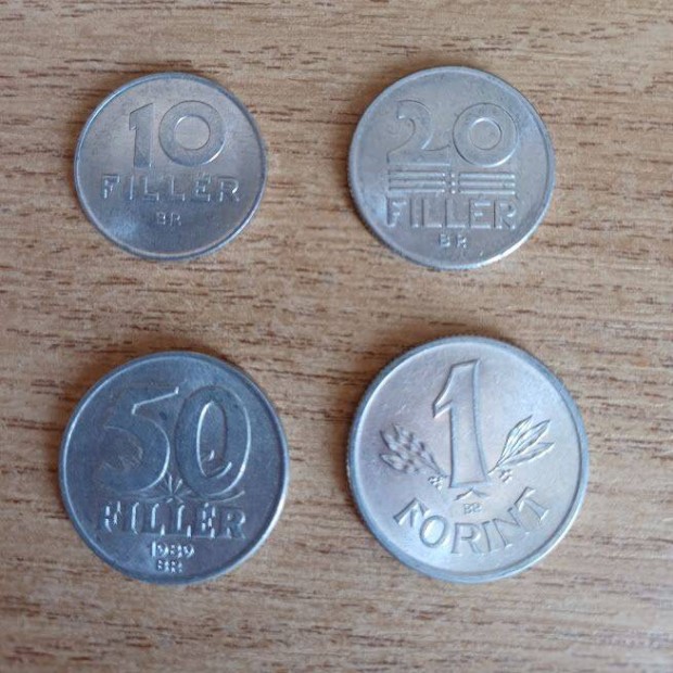 Rgi 1 forint, 50, 20, 10 fillr magyar fmpnz rme