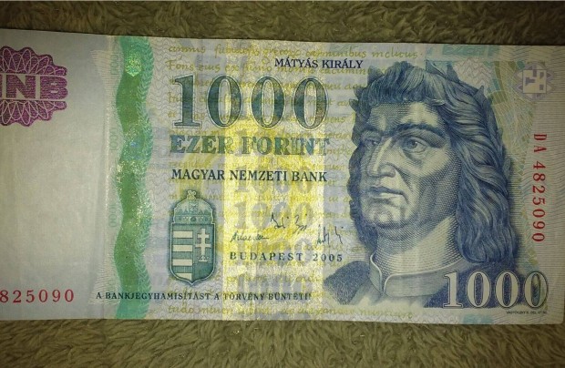 Rgi 2005-s DH jel 1000 forint forintos bankjegy