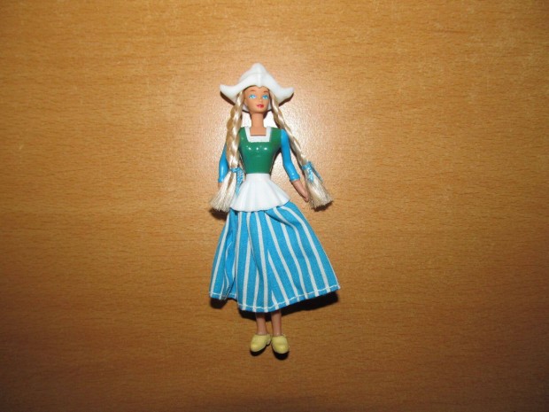 Régi Barbie figura: Holland népviselet (Mcdonalds, 1998) 12 cm