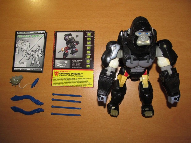Régi Beast Wars Transformers Figura: Optimus Primal (Hasbro, 1996)