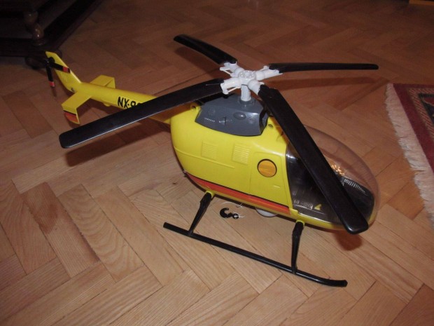 Régi Big Jim helikopter járgány: Rescue Copter (Mattel, 1977) 72 cm