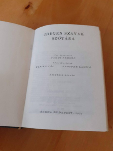 Rgi Idegen szavak sztra 1975