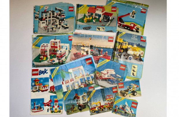 Rgi LEGO Legoland Town sszeraksi fzetek lersok - !Rossz llapot!