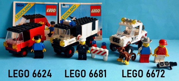 Rgi LEGO: 6624 Delivery Van, 6681 Police Van, 6672 Safari Off-Road