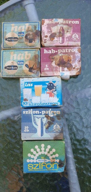 Régi "Vintage " Szifonpatron,és hab-patron
