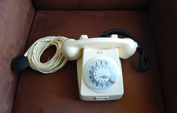 Rgi , retro , vintage , vezetkes , trcss fehr telefon