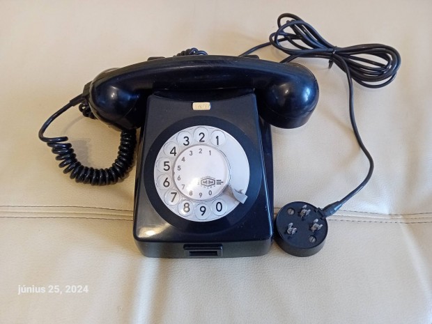 Rgi , retro , vintage , vezetkes , trcss fekete telefon