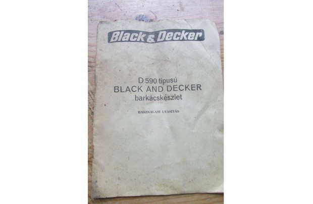 Rgi, retro Black&Decker (kk) D 590 tpus barkcskszlet paprja