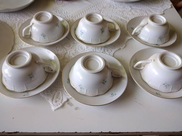 Régi barokkos teás vagy cappuccinos csészék