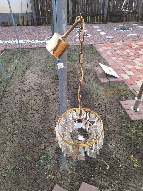 Régi csillár üvegdíszekkel eladó