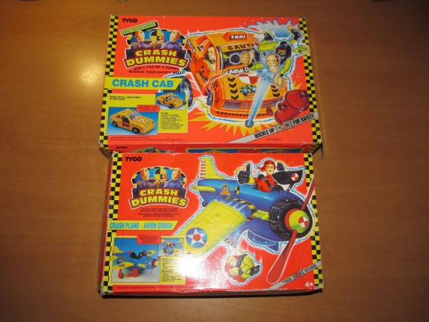 Rgi dobozos Crash Dummies jrgny kupac: repl & taxi (Tyco, 1992)