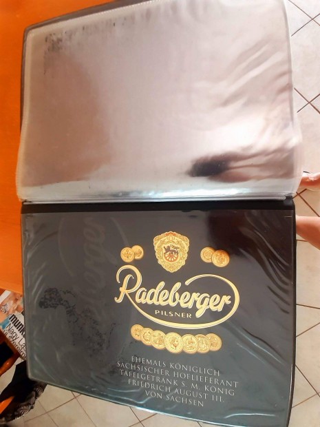 Régi dombornyomott Radeberger díszes árlaptartó mappa A4