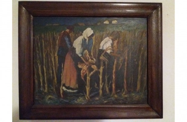 Régi festmény (Kukoricatörők)