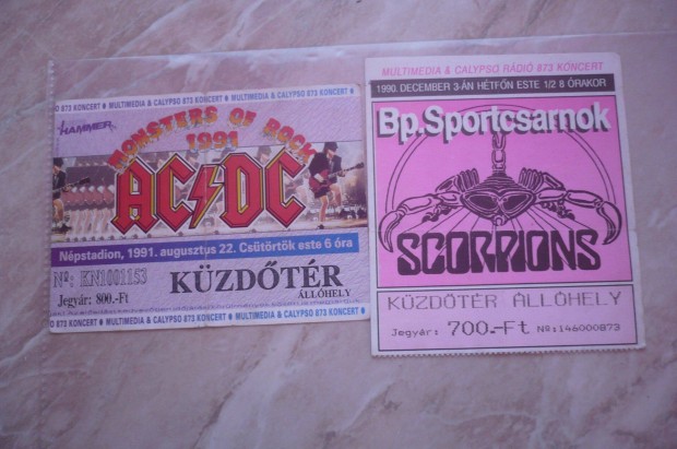 Rgi koncert jegy Scorpions s ac/dc
