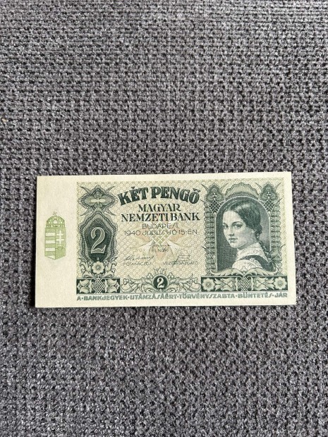 Rgi magyar paprpnz bankjegy 2 kt peng 1940