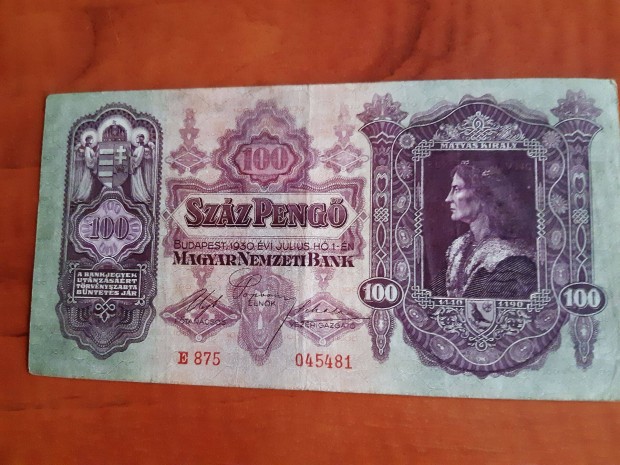 Régi pénz Száz Pengő eladó Vecsésen !!!!!
