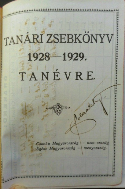 Rgi tanri zsebknyv, dediklt (Boleratzky 1928 , Zalaegerszeg)