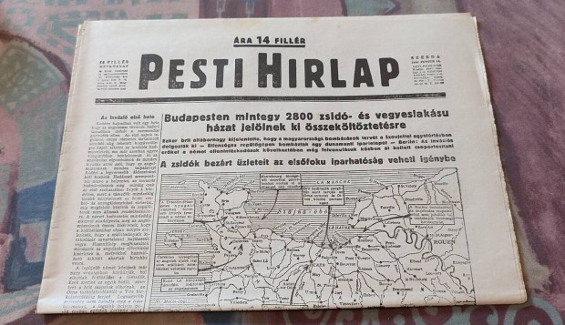 Rgi jsg Pesti Hrlap sajt 1944 junius 14 - antik