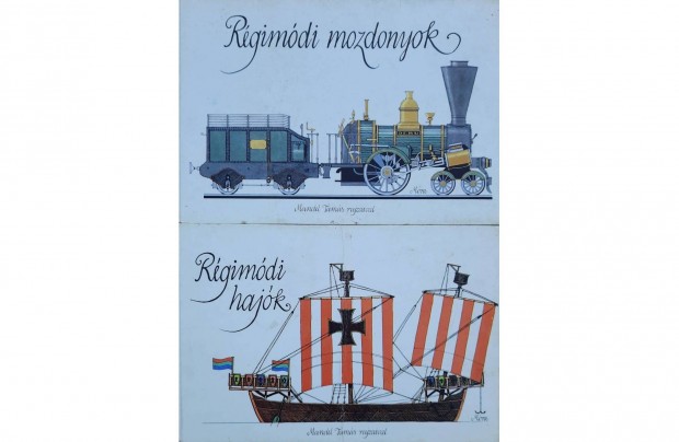 Régimódi mozdonyok, Régimódi hajók c. könyvek eladóak