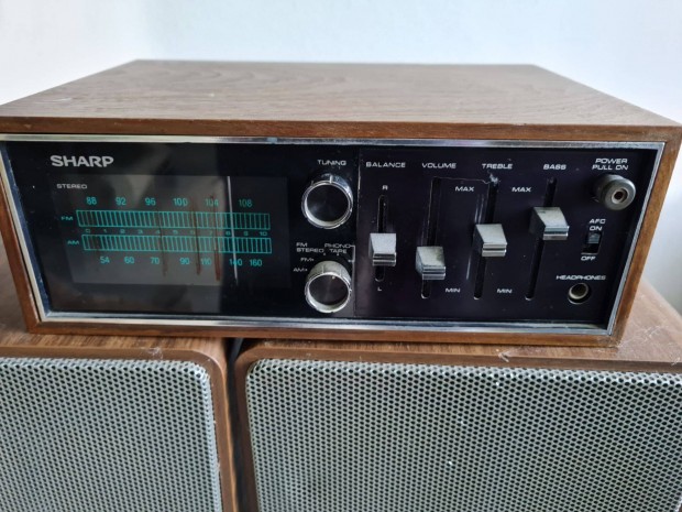 Rgisg Sharp MPX 37 hangfal erst Stereo AM FM 1970 vekbeli