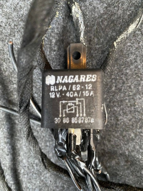 Relé Nagares 5 Lábú RLP/52-12 12V/40A/15A rablás /indításgátló